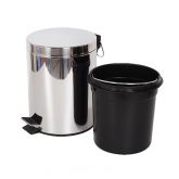 Thùng rác inox đạp chân 5 lít, 5L