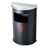 Thùng rác inox bán nguyệt đen