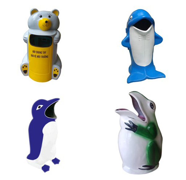 Thùng rác nhựa hình thú Thùng rác nhựa hình thú