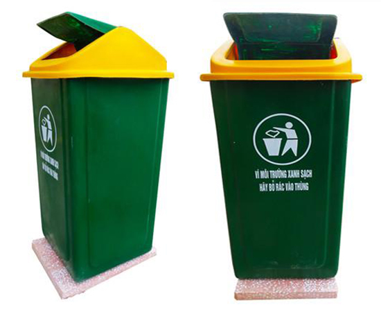 Thùng rác ngoài trời đế đá Thùng rác ngoài trời đế đá