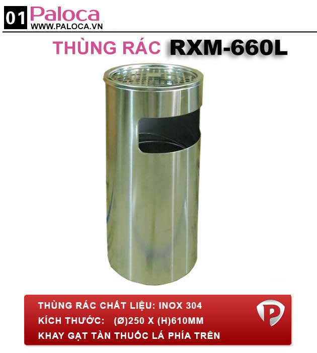 Thùng đựng rác inox A35-B Thùng đựng rác inox A35-B