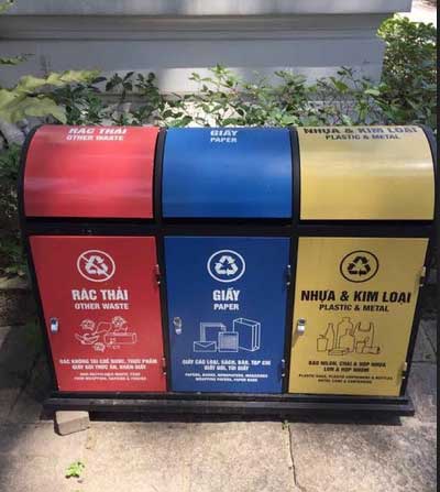 thùng rác thép phun sơn thùng rác thép phun sơn