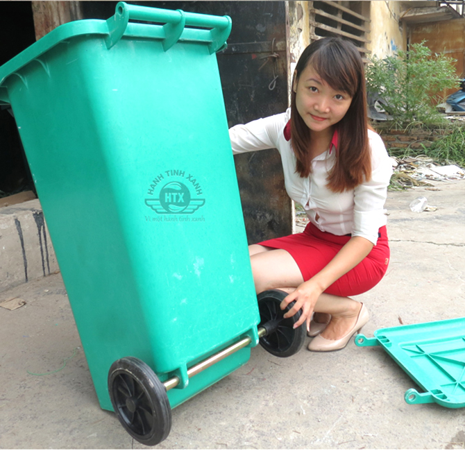 Thùng rác composite nhập khẩu 120 lít