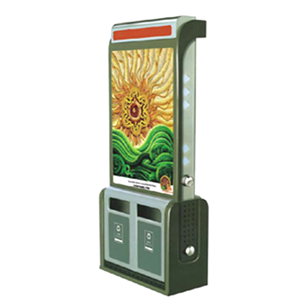 Thùng rác công cộng có biển quảng cáo Thùng rác công cộng có biển quảng cáo