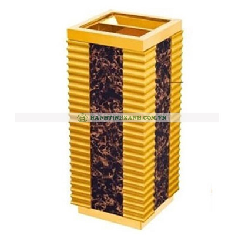 Thùng rác gỗ có gạt tàn thuốc