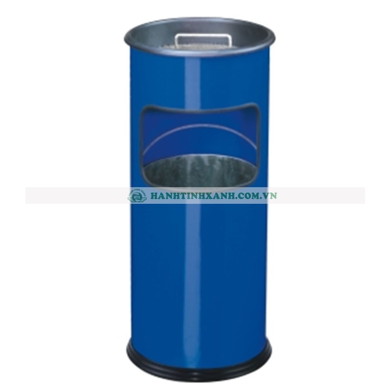 Thùng rác inox tròn có gạt tàn A9 Thùng rác inox tròn có gạt tàn A9