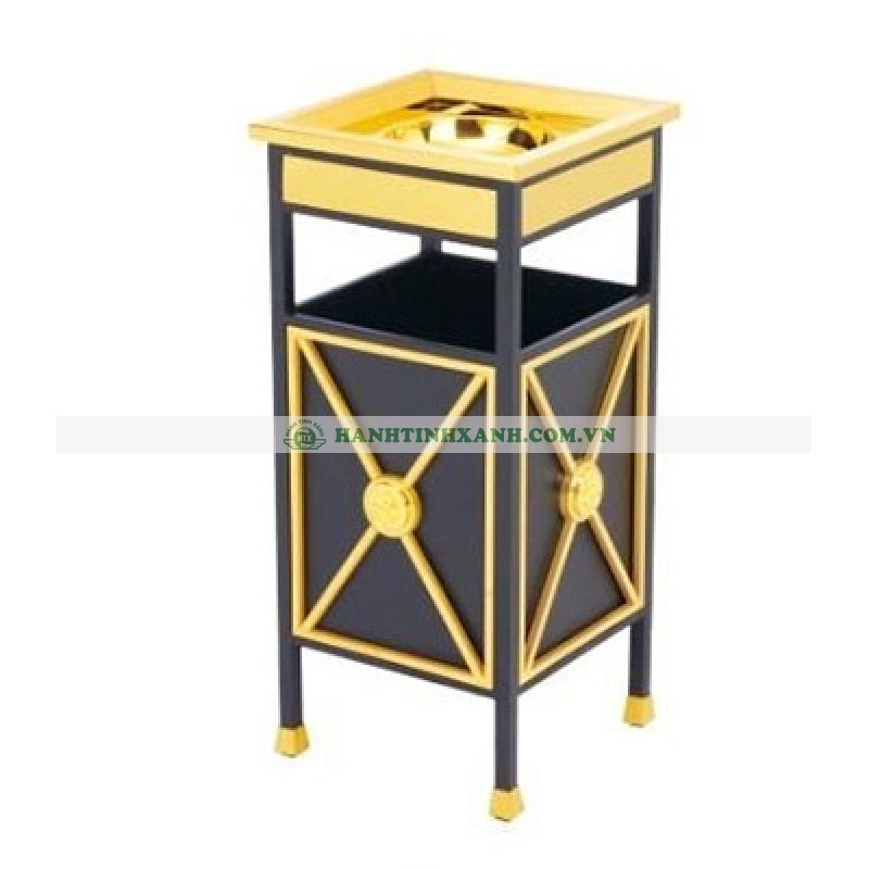 Thùng rác inox gạt tàn thép phun sơn A22 Thùng rác inox gạt tàn thép phun sơn A22