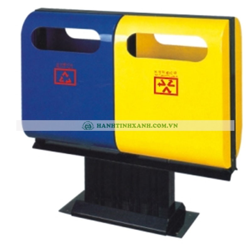 Thùng rác ngoài trời 2 ngăn phân loại rác thải Thùng rác ngoài trời 2 ngăn phân loại rác thải