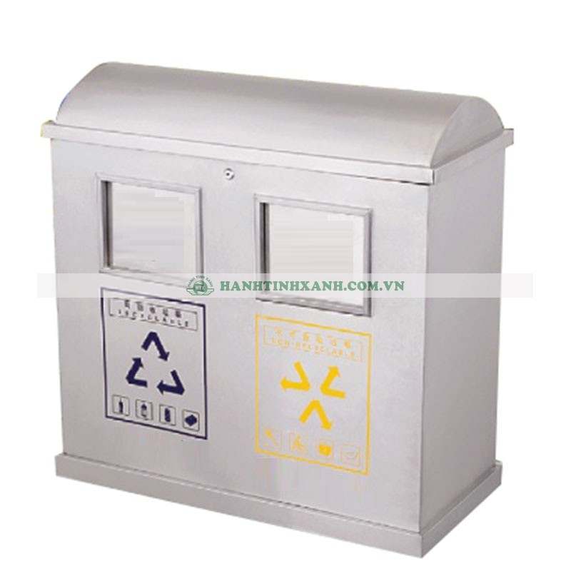 Thùng rác ngoài trời 2 ngăn
