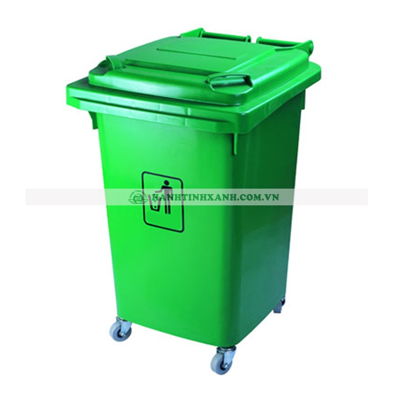Thùng rác nhựa 60L có bánh xe