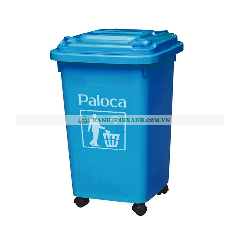 Thùng rác nhựa 60L xanh da trời