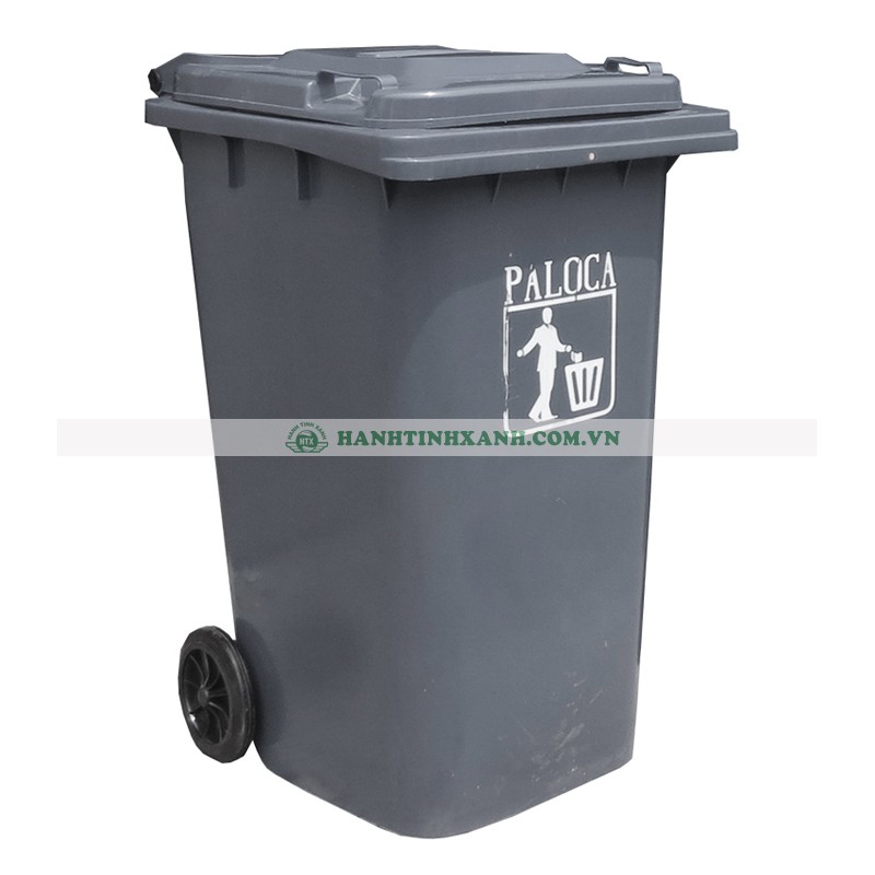 Thùng rác nhựa HDPE 80L màu ghi Thùng rác nhựa HDPE 80L màu ghi