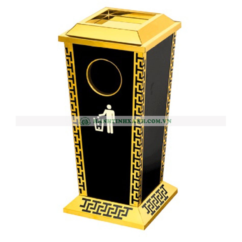 Thùng rác thép phun sơn cách điệu