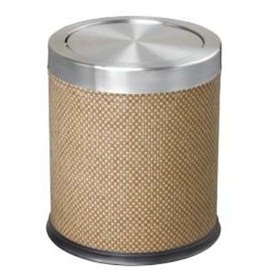 Thùng rác tròn bọc vải nắp bập bênh