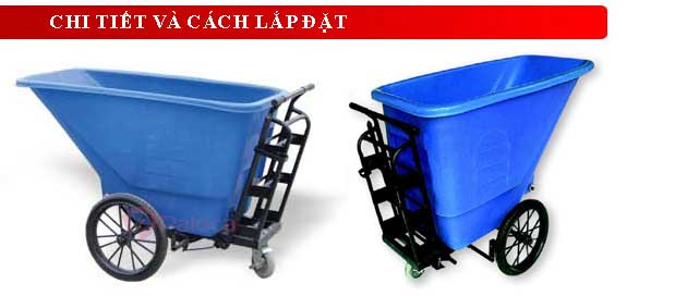 Xe thu gom rác đẩy tay 3 bánh