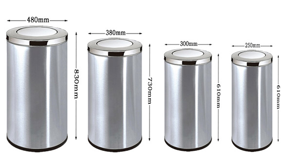 Thùng rác inox có nắp đậy