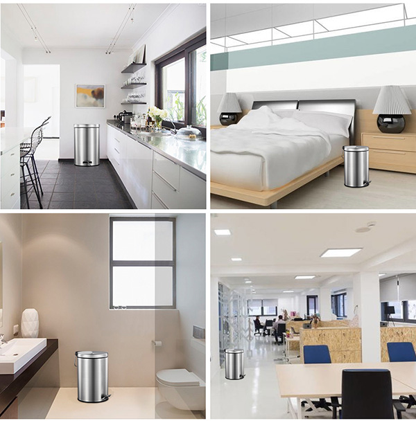 Thùng rác inox đạp chân 7l