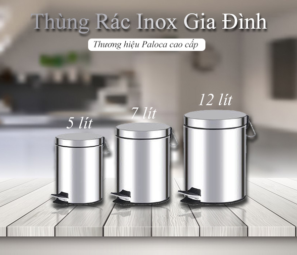 Thùng rác inox gia đình