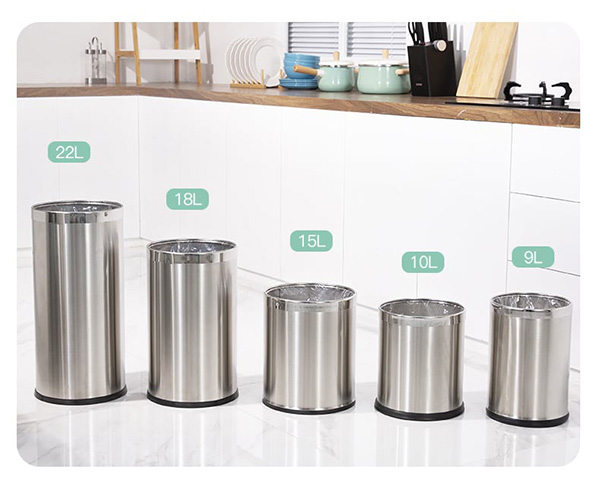 Thùng rác inox không nắp
