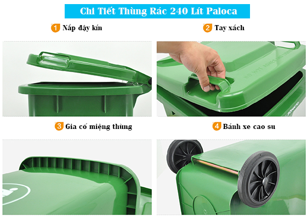 thùng rác 240 lít giá rẻ