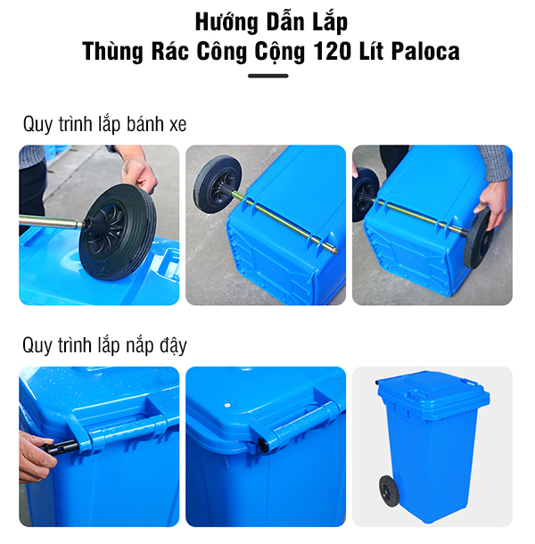 thùng rác công cộng 120 lít giá