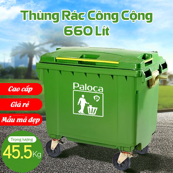 thùng rác công cộng 660l