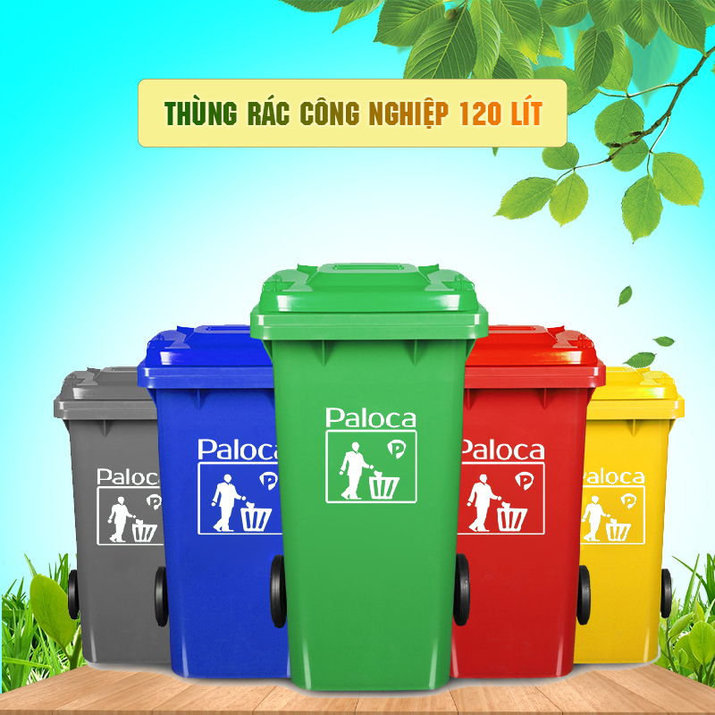 thùng rác công nghiệp 120 lít
