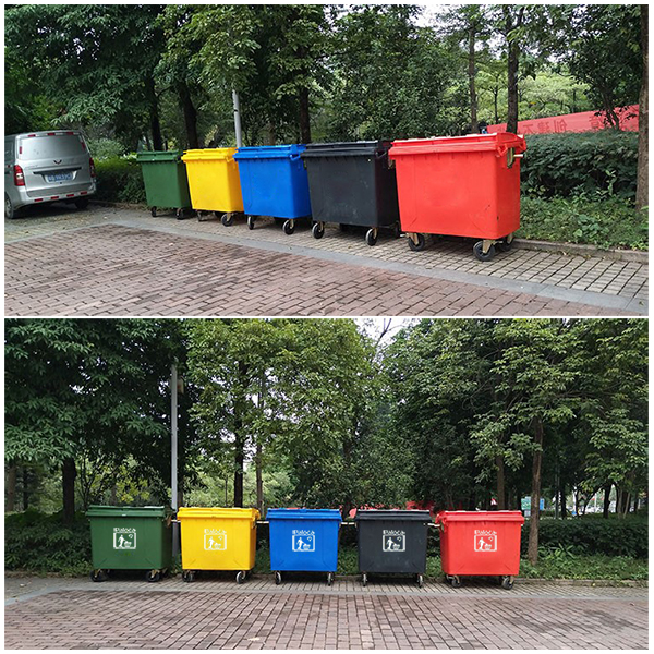 thùng rác công nghiệp 660l