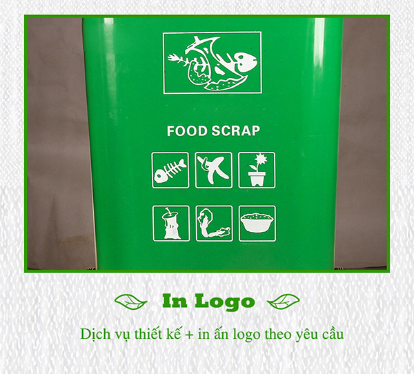 Thùng rác HDPE 120 lít thương hiệu Paloca