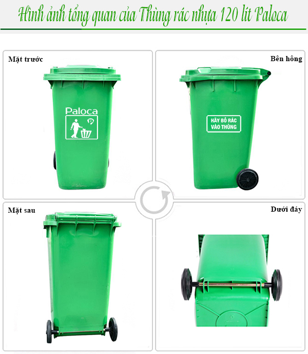 Giá Thùng rác 120 lít