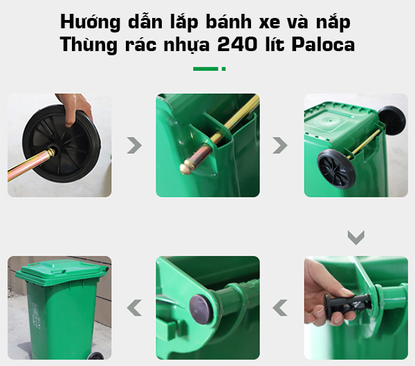 Thùng rác nhựa 240 lít Paloca