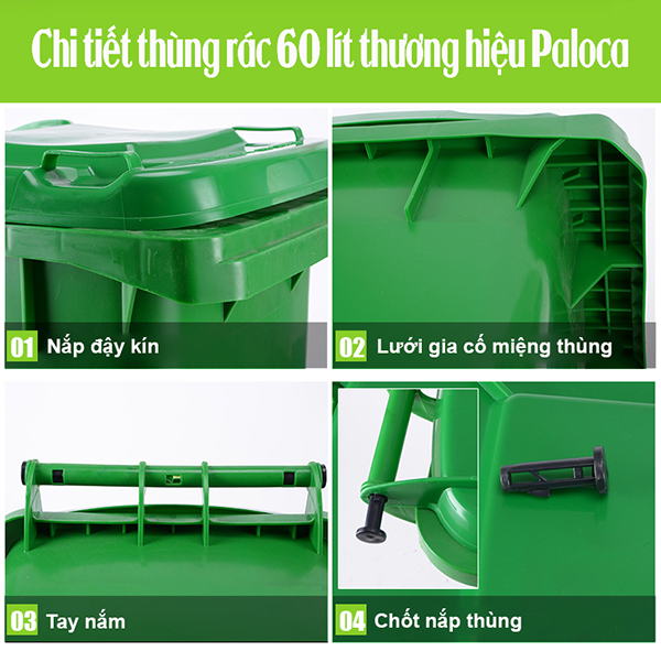 Thùng rác nhựa 60 lít giá bao nhiêu