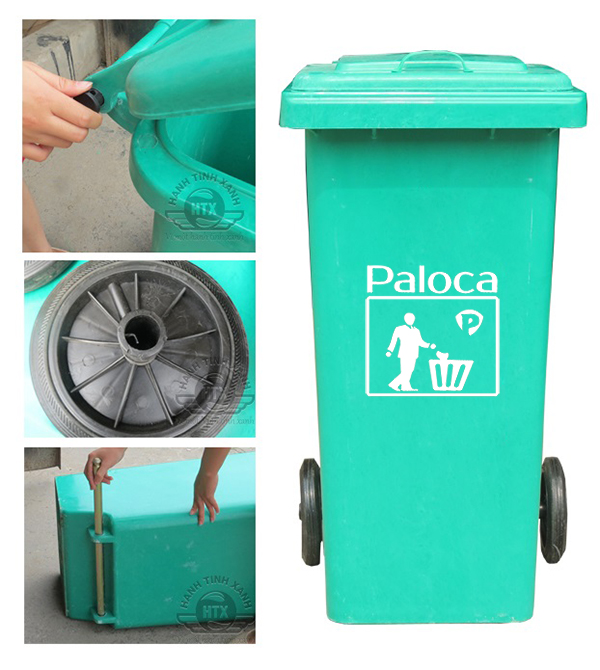 Thùng rác composite 120l