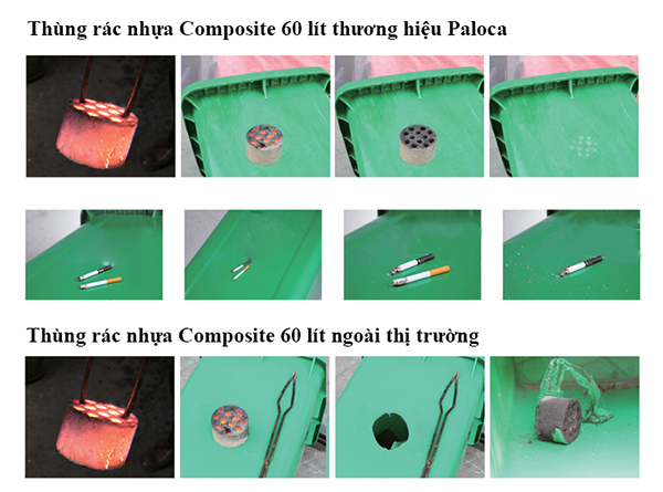 Thùng rác composite 60l
