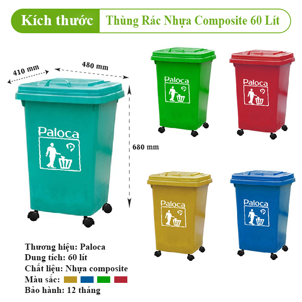 Bán thùng rác composite Paloca
