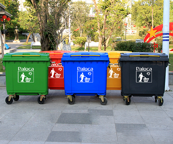 Thùng rác HDPE 660l chính hãng Paloca