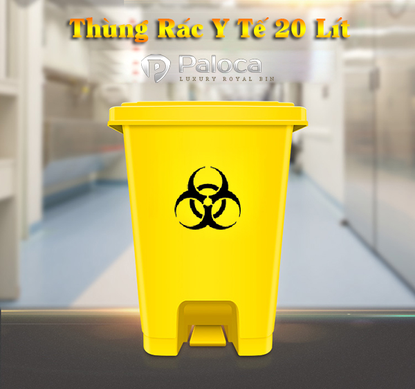 Thùng rác y tế 20 lít đạp chân