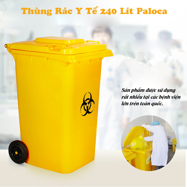 Thùng rác y tế 240 lít Paloca