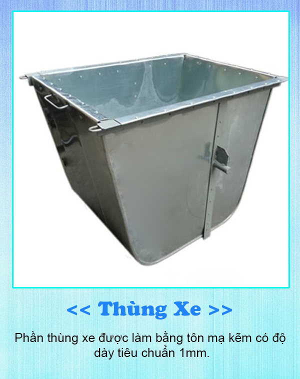 xe thu gom rác bằng tôn 500l