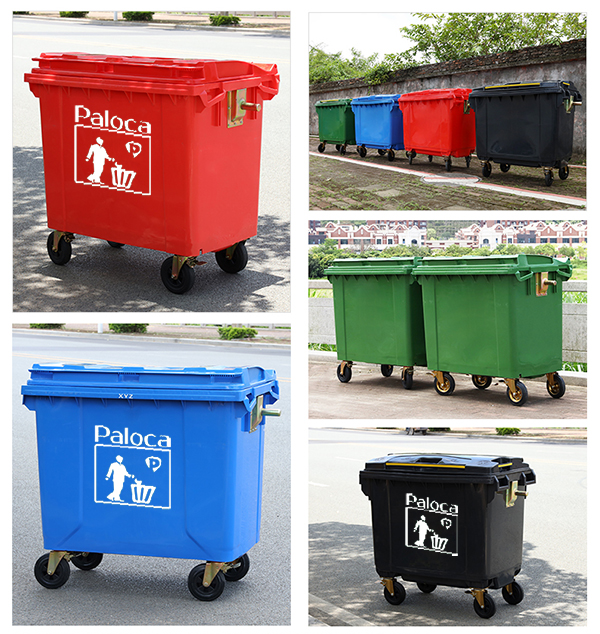 Xe thu gom rác 660l Paloca