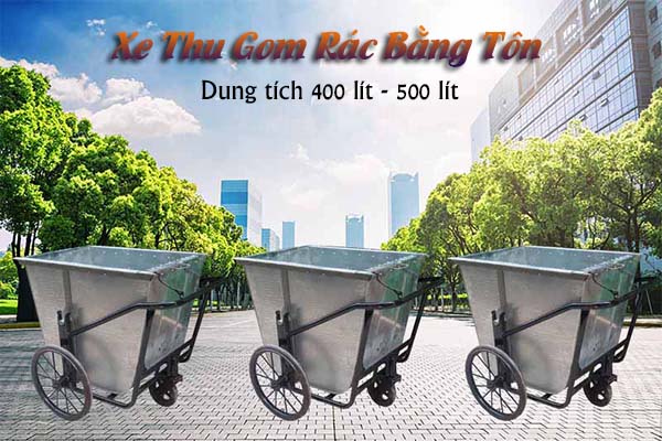 Xe thu gom rác bằng tôn