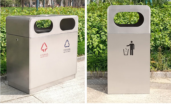 Mẫu thùng rác inox ngoài trời siêu bền