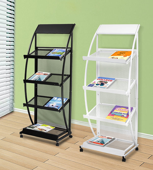 Giá đựng tạp chí sách báo làm từ thép phun sơn