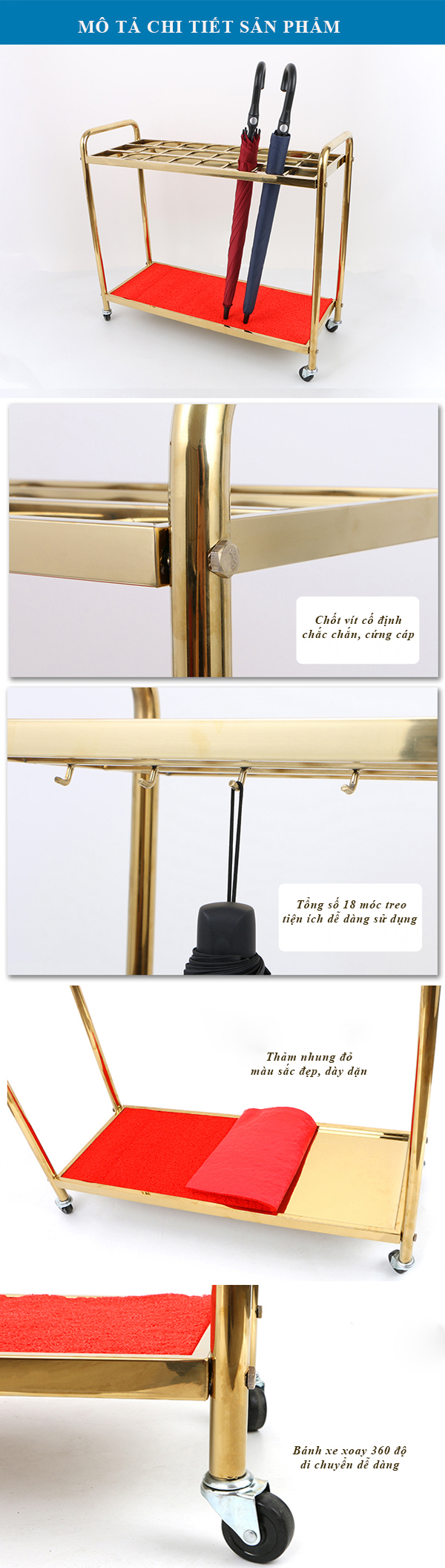 Mô tả chi tiết sản phẩm kệ để ô