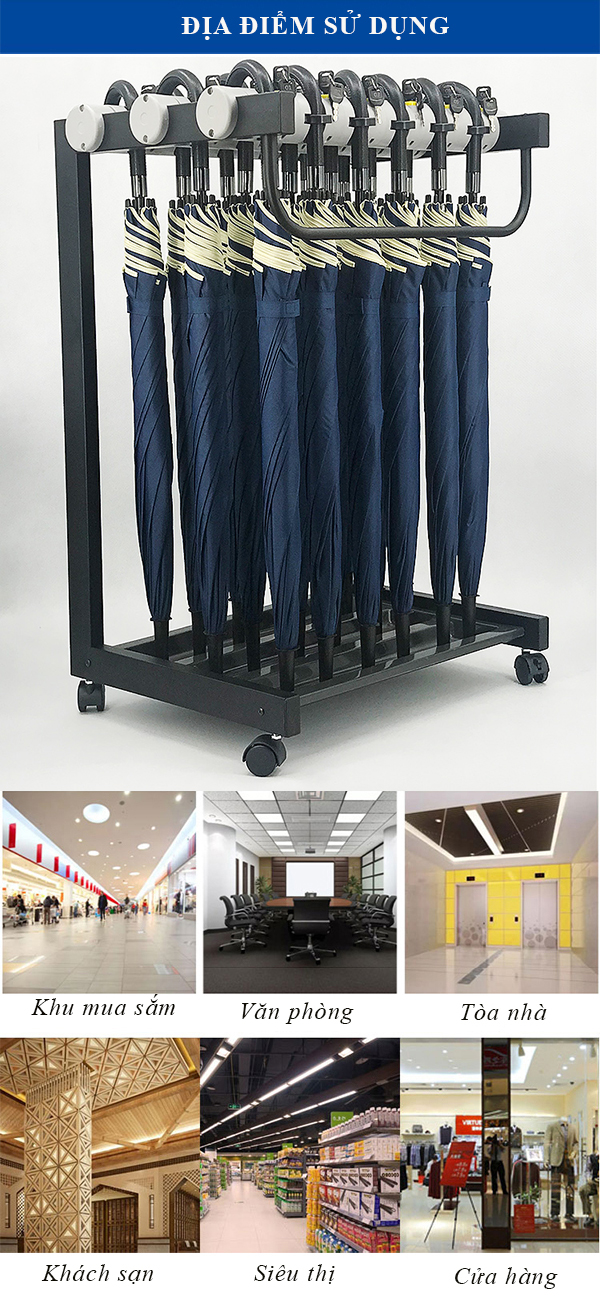 Giá treo ô cao cấp có thể sử dụng ở nhiều không gian