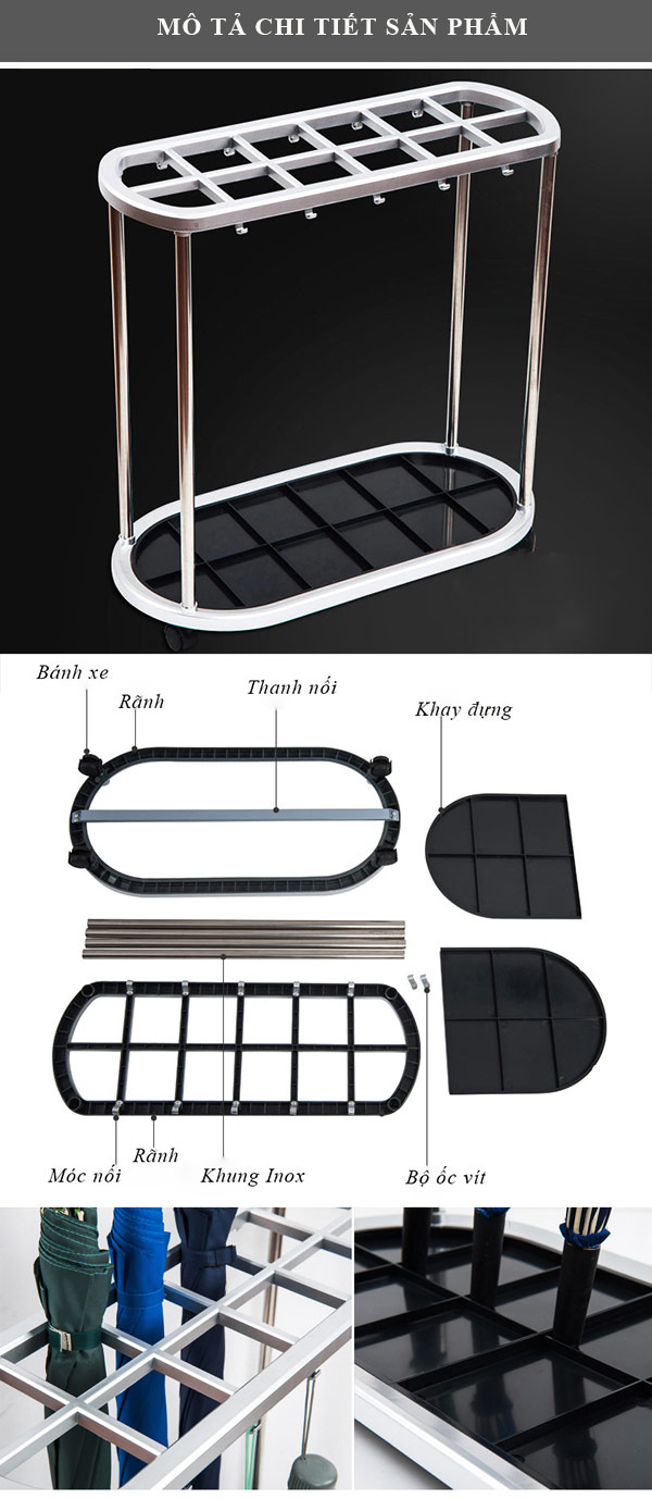 Các bộ phận cấu thành kệ để ô