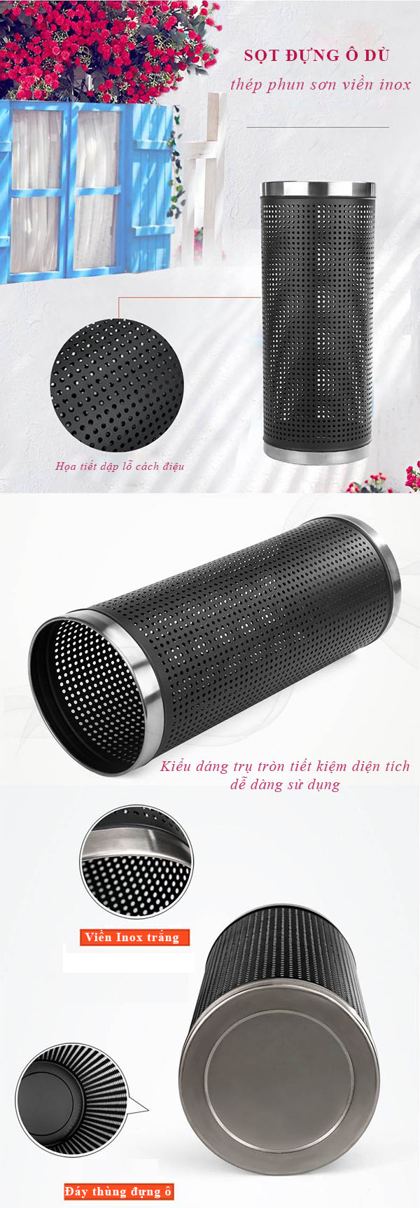 Mẫu cắm ô dù đẹp, dễ sử dụng