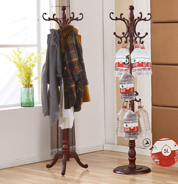 Cây treo quần áo tân cổ điển chất liệu gỗ tự nhiên