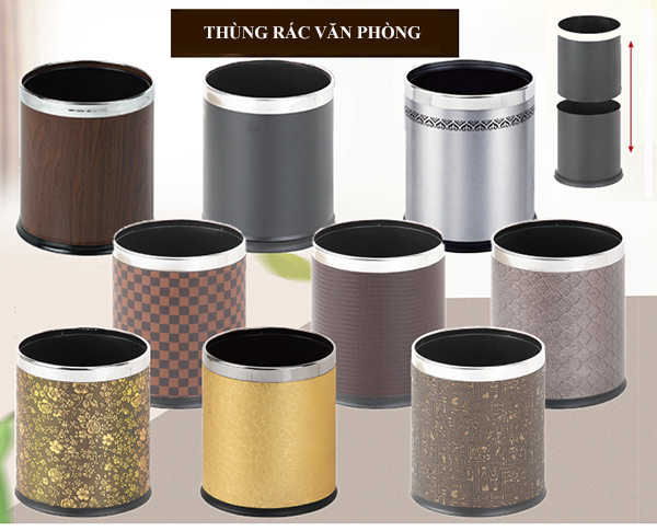 Các mẫu mã thùng rác văn phòng không nắp được bán tại Hành Tinh Xanh