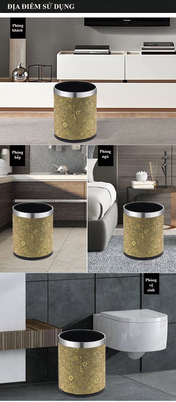 Mẫu thùng rác đẹp làm sang trọng không gian sử dụng